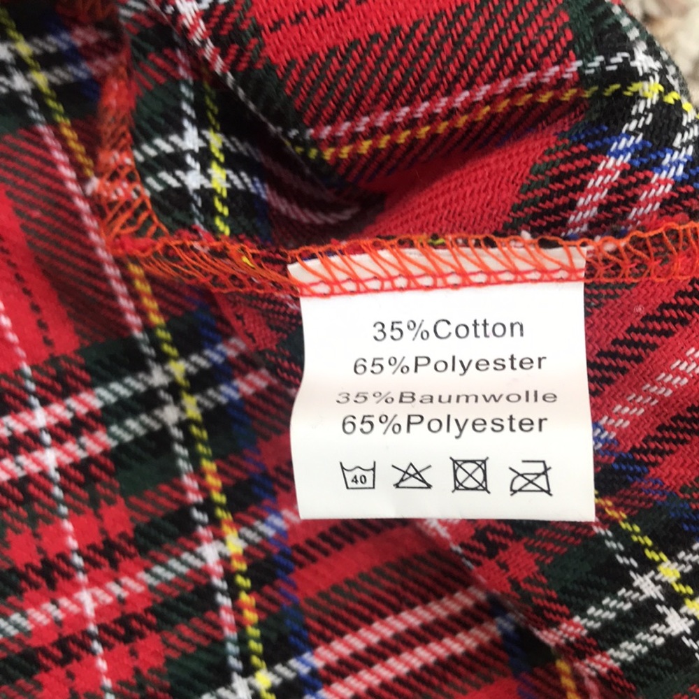 Women’s Red Plaid Dress - Picture 4 of 5